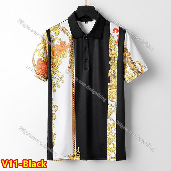 Cotton T Shirt Designer Mens Classic Plaid Stripe Floral Embroidery Fashion Soft Fabric Asian Size High Quality Top