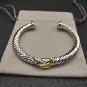 wire bracelet cable bangle hook buckle head dy bracelets luxury designer for women men fashion jewelry gold silve bracelet with box high quality classic style
