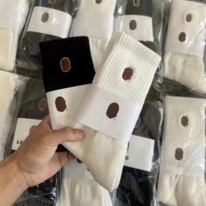 Embroidery Monckey Head Witner Men Thick Warm Wool Socks Vintage Christmas Sock Colorful Socks Free Size