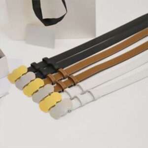 Designer Cowhide Belt Stylish Womens Leather Belts Width 2.5CM Fashion Smooth Buckle 6 Options