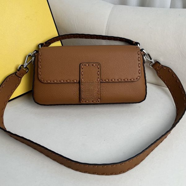 10A Designer tote bags designer women crossbody 26cm hand sewn real cowhide party bag lychee print solid color handbag with box 05