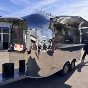 Street Bbq Trailer Concession Truck Trailer Fully Equipped Custom Street Hot Dog Fast Food Cart With Full Kitchen