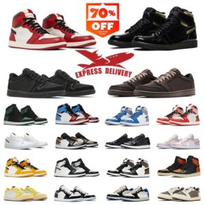 Basketball Shoes Reverse Mocha Sail Lost Found Black Military Blue Canary Shy Pink Medium Olive Brown Black Phantom Sneakers Womens Mens Trainers Big Size 36-47