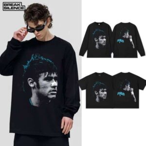 2025 New Neymar 210g Pure Cotton Double Yarn Unisex Street Style Oversized T-Shirt Heavyweight 3D