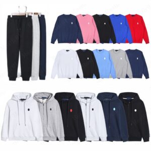 Men's Sweaters Designer Half Zipper Hoodies polo shirt Men Sweater Business Casual Jogger Tracksuits Tops Set Casual pants