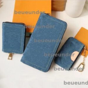 Luxury Denim Wallet Designer Wallet Man women Zipper Wallets Mini purse designers bag Card Holder Coin Wallets Key Holder Cards Holder Long Wallets short purses