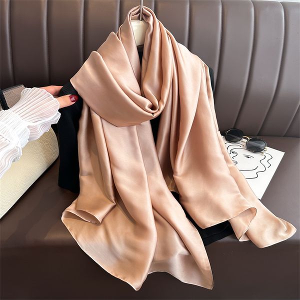 8019 women's spring and autumn solid color sun protection scarf