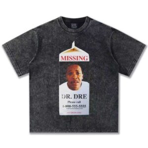 Dr. DRE Washed Printed Letter 100% Cotton O-neck Men's T-shirt Clothing Manufacturer Short Sleeve Oversized