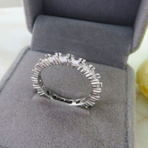 Fashion single-row diamond-studded ring – Women's diamond personalized round finger ring