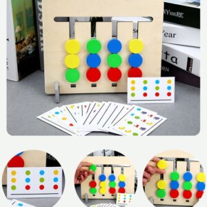 Wooden Four-color Positioning Game Double Sided Matching Logical Movement Kids Color Classification Sort Activity Boards 3pcs Wholesale