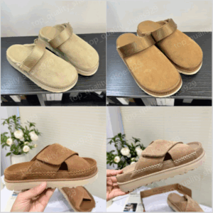 Goldenstar Clog Designer Sandals Clogs Golden Star Beach Slippers Mustard Seed Sand Chestnut Black Cross Buckle Slides Men Women Summer Flip Flops Scuffs