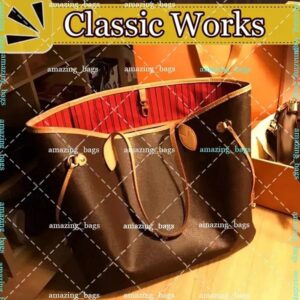 Luxury Tote Bag Designer Bags Wallet Fashion Totes Leather Messenger Shoulder Handbag Women Bags High Capacity Composite Shopping Bags Classics Old Flower Bag 001