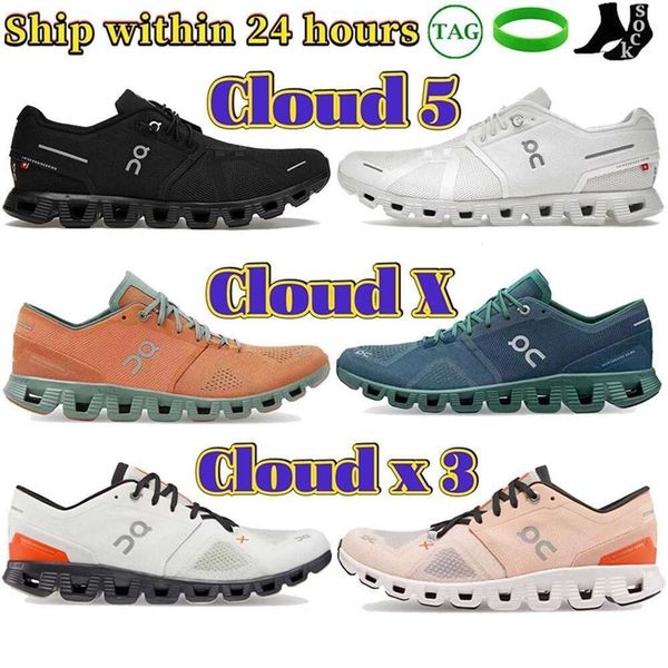 outdoor shoes Oncloud Shoes Running Men Women Shoes Cloud 5 Midnightnavy White Lily Pink Frost x 3 Ivory Frame Rose Sand Cloud x Black White Orange Ash Mens Womens Desig