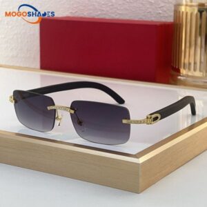 Designer sunglasses mens women fashion luxury glasses frame diamond Set square Leisure Rectangular Multicolor sunglass 0015