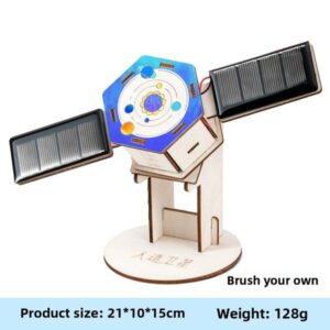 Small technology production children's handmade DIY assembly student science teaching materials science experiment solar satellite model toys children's gift
