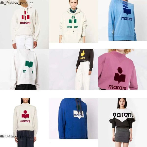 marants hoodie Womens Designer Sweatshirt Sweather New Fashion Hoodie Flocking Printing Triangle Neck Top Loose Sports Long Sleeve Fleece Sweater ea6