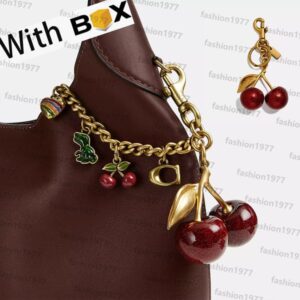 Top Quality Bag Charm keychain for Women cute bag charms fruit cherry Classic Pendant Fashion Key Rings quality Refreshing Style Resin key chain Lanyards