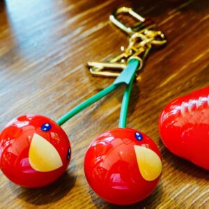 High quality Bag Charm Cherry Keychain Charms for Handbags Cute Fashion Bag Charm Designer keychain for Womens charms chain Lanyards with box