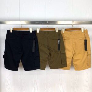Mens Designer Shorts Ston Cargo Pockets Islandness Work Five-piece Summer Sweatpants Multi-function Thigh Pants Short Casual Loose