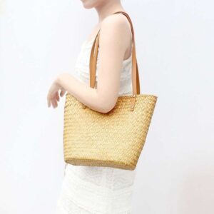 straw bag hand bag Versatile Vacation Style Handbag Insulated Shoulder Straws for Summer Outings
