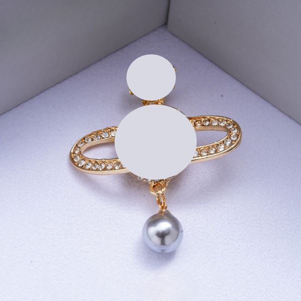 Desinger Brooch Suit Pin Pearl Brooches Famous Womens Brand Letter Fashion Crystal Jewelry Clothing Decoration Accessories Christmas Gift