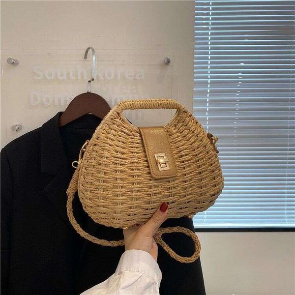 Bohemian Style Straw for Women 2025 New Trendy Versatile Crossbody Bag Summer Woven Handbag