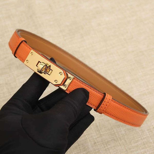 Fashion Designer Women Vintage All Match Simple With Skirt Dress Decorative Suit Pants Tucked Waist Belt High Quality Locking Buckle Tight Belts