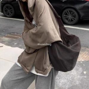 New trendy design Korean version women bag single shoulder crossbody dumpling bag canvas women bag niche design large capacity college student bag