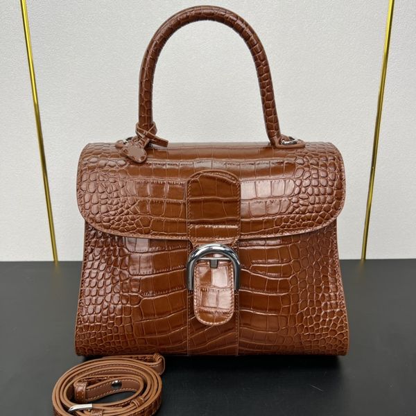 New hot designer bag luxury bag sweet979 bag magnificent high end crocodile cowhide lambskin inside adjustable shoulder strap mirror small Pendant dhgate bag 2025