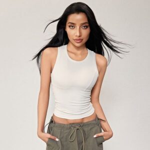 short crop exposed yoga vest quick drying breathable sports bra