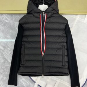 Hooded Down Mens Wool Patchwork Hooded Knitted Mens Down Jacket Designer Mens Winter Down Jacket Parkas Hooded Puffer cropped puffer jacket