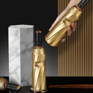 New Arrival Gold Authentic Portable Triple Fold Womens UV Protective 10K Double Layer Umbrella Z241206