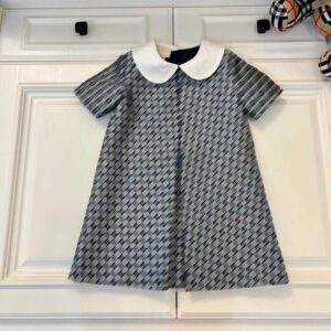 kids designer clothes Party Wear Drawing Easy Girls yellow birthday parties Flower pleated skirt girl lapel dressshirt brand Printing dresses big girls