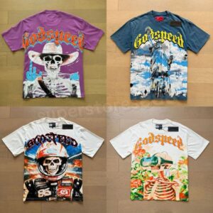 Godspeed t shirt Mens designer Short Sleeve Y2K Hip Hop Harajuku Graphic Tee Men Women High Quality Retro Washed Streetwear Fashion Unisex Couple T Shirt Tops a4