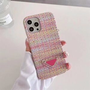Weave Designer Phone for Apple iPhone 16 Max 15 Promax Case 14 Plus 13 Pro 12 Mini 11 X XR XS 8 7 PU Leather Veet ed Back Cover Fundas Coque Rainbow