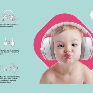 2 in1 Baby Ear Protection for Babies and Toddlers Up to 36 Months Noise Reduction Earmuffs Comfortable Baby Headphones for Sleep