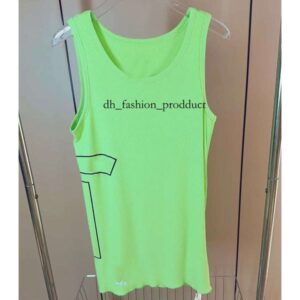 2025 Round Neck Sleeveless Color Blocked Sanskrit Letter Pattern chrome vest Women's Camisole Vest Designer Spicy Girl Style Tight Tank Top Designer Vest ecf