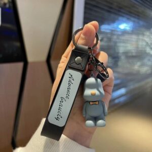 Multicolored bear keychain pendant, cute design, practical and versatile