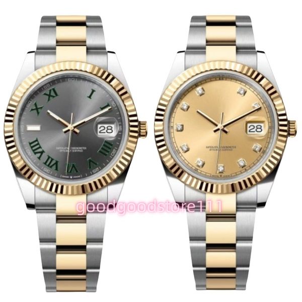 Luxury watch Wholesale Luxury watch Moissanite watch 36/41MM Full Stainless steel Luminous Waterproof gold Women Watch Couples Style Classic