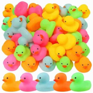 12/24/36/72 Pack Multicolor Mini Ducks Yellow Duck Toy Rubber Tub Toys Squeak and Float DucksXJ241207