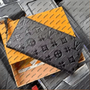 Designer Wallets Women High Quality Genuine Leather Men Zipper Ladies Long Purse purses Checked Emed Flowers Small Wallet bag