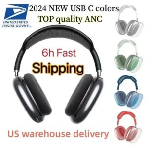 For Apple Max ANC Metal bluetooth Headphone Accessories Transparent TPU Solid Silicone Waterproof Protective case Headphones Pro 2 Headset cover Case