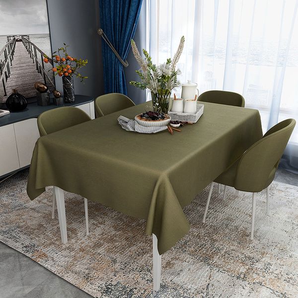W387 Waterproof, oil-proof, washable and scalding-proof tablecloth, simple solid color