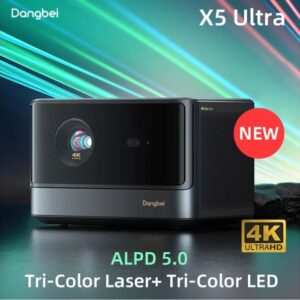 2025 Dangbei X5 Ultra 4K Laser Projector – 3840×2160 DLP, Triple Color Laser+LED, Android, Home Theater, 2400 Lumens, Manual Keystone Correction