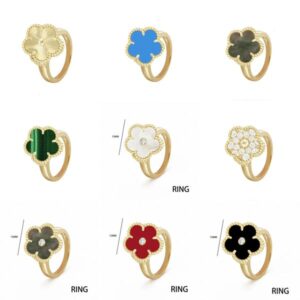 Designer ring for women high-quality Four-leaf ring Cross Rings Jewelry rings fashion trend ring size 6-8