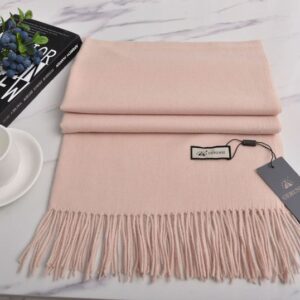 10728 Women's autumn and winter solid color cashmere scarf thick soft wool