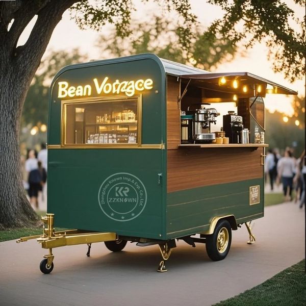 USA Standard Food Truck for Sale Concession Food Kiosk Trailer Catering Cart Street Outdoor Mobile Food Trailer