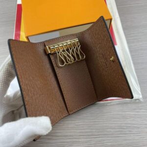 Fashion Designer Cell Phone Pouches Leather Key Case Luxury Keychain Hook Bags with box