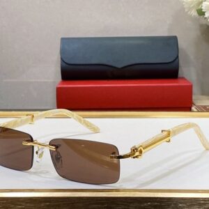 Womens Designer Sunglasses Polarized UV Protection Eyewear Buffalo Horn Sun Glasses Frameless Fashion Adumbral Accessories Glass Lunettes de soleil homme