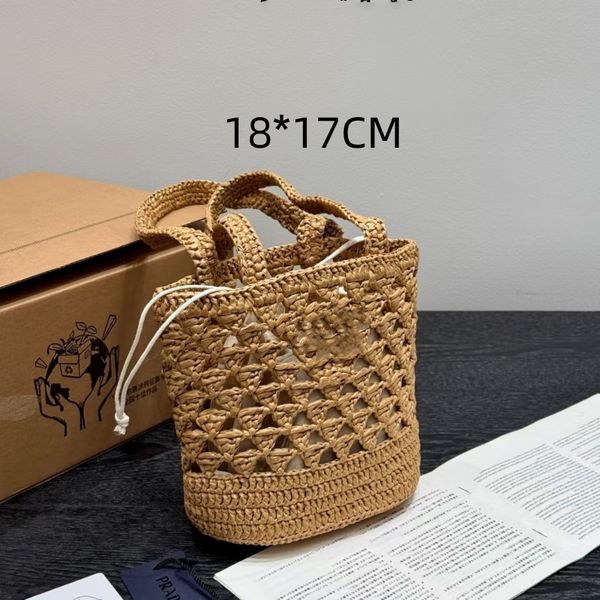 Summer woven tote bag single shoulder beach bag designer handbag large capacity 10A